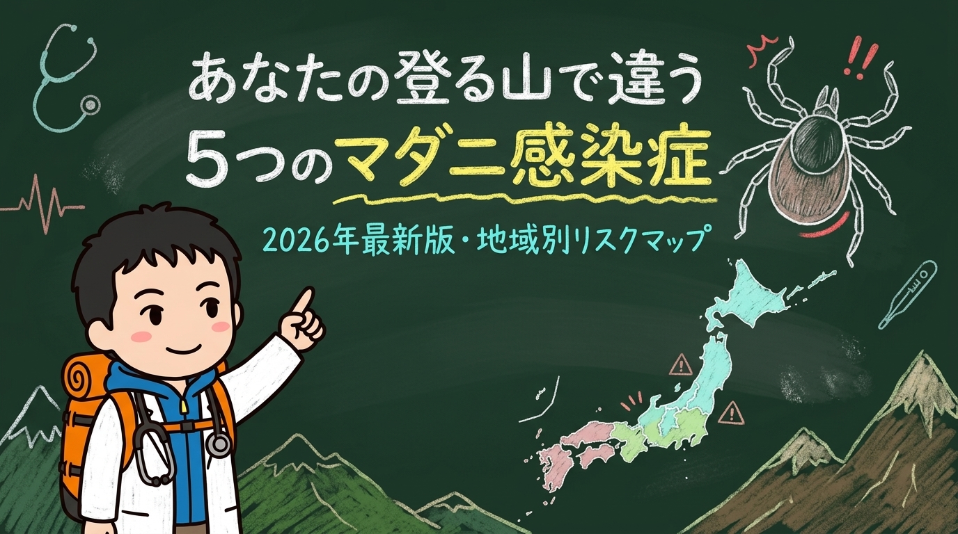 あなたの登る山で違う5つのマダニ感染症(アイキャッチ)